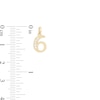 Thumbnail Image 2 of Cubic Zirconia Number "6" Necklace Charm in 10K Gold