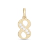 Thumbnail Image 1 of Cubic Zirconia Number "8" Necklace Charm in 10K Gold