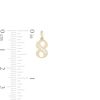 Thumbnail Image 2 of Cubic Zirconia Number "8" Necklace Charm in 10K Gold