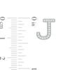 Thumbnail Image 2 of Cubic Zirconia "J" Initial Vintage-Style Stud Earrings in Solid Sterling Silver