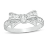 Thumbnail Image 0 of Cubic Zirconia Bow Ring in Sterling Silver - Size 7