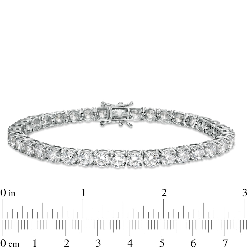 6mm Cubic Zirconia Tennis Bracelet in Sterling Silver - 8.5