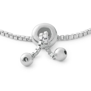 5mm Cubic Zirconia Line Bolo Bracelet in Sterling Silver - 10"