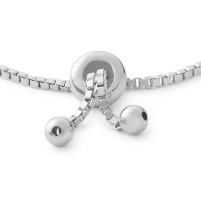 5mm Cubic Zirconia Line Bolo Bracelet in Sterling Silver - 10"