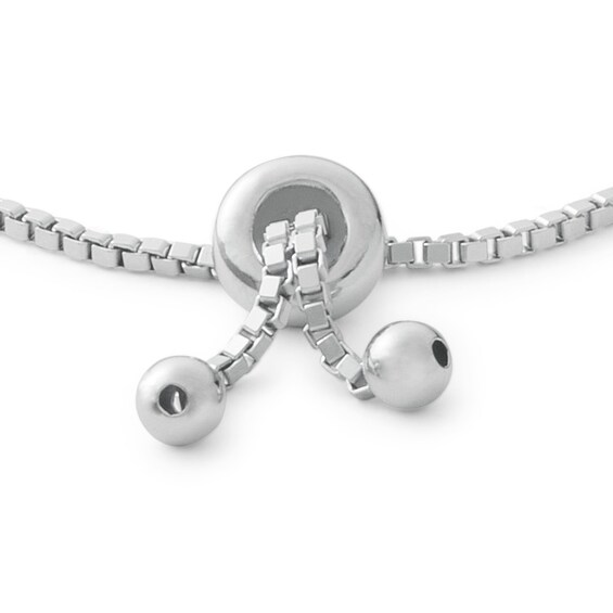 5mm Cubic Zirconia Line Bolo Bracelet in Sterling Silver - 10"