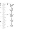 Thumbnail Image 2 of Cubic Zirconia Graduated Butterfly Station Linear Drop Earrings in Sterling Silver