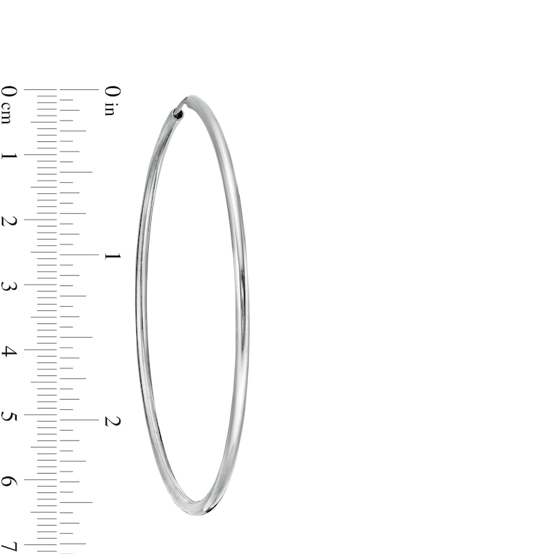 Tube Hollow Sterling Silver Continuous Hoops