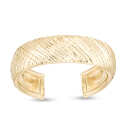 10K Gold Diamond-Cut Woven Midi/Toe Ring