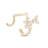 Thumbnail Image 0 of 10K Gold CZ Blossoms J-Hoop Nose Stud - 20G