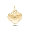 Thumbnail Image 0 of Diamond-Cut Puffed Heart Necklace Charm in 10K Stamp Hollow Gold