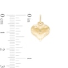 Thumbnail Image 1 of Diamond-Cut Puffed Heart Necklace Charm in 10K Stamp Hollow Gold