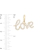 Thumbnail Image 2 of Cubic Zirconia Cursive "love" Necklace Charm in 10K Solid Gold