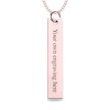 Thumbnail Image 2 of Engravable Print and Your Own Handwriting Vertical Bar Pendant in 10K White, Yellow or Rose Gold (1 Image and Line)