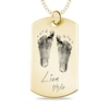 Thumbnail Image 0 of Engravable Print and Your Own Handwriting Dog Tag Pendant in 10K White, Yellow or Rose Gold (1 Image and 4 Lines)