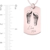 Thumbnail Image 3 of Engravable Print and Your Own Handwriting Dog Tag Pendant in 10K White, Yellow or Rose Gold (1 Image and 4 Lines)