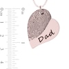 Thumbnail Image 3 of Engravable Print and Handwriting Tilted Heart Pendant in 10K White, Yellow or Rose Gold (1 Image and 4 Lines)