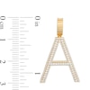 Thumbnail Image 2 of Cubic Zirconia Bordered "A" Initial Necklace Charm in 10K Gold