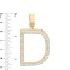 Thumbnail Image 1 of Cubic Zirconia Large Triple Row "D" Initial Necklace Charm in 10K Gold