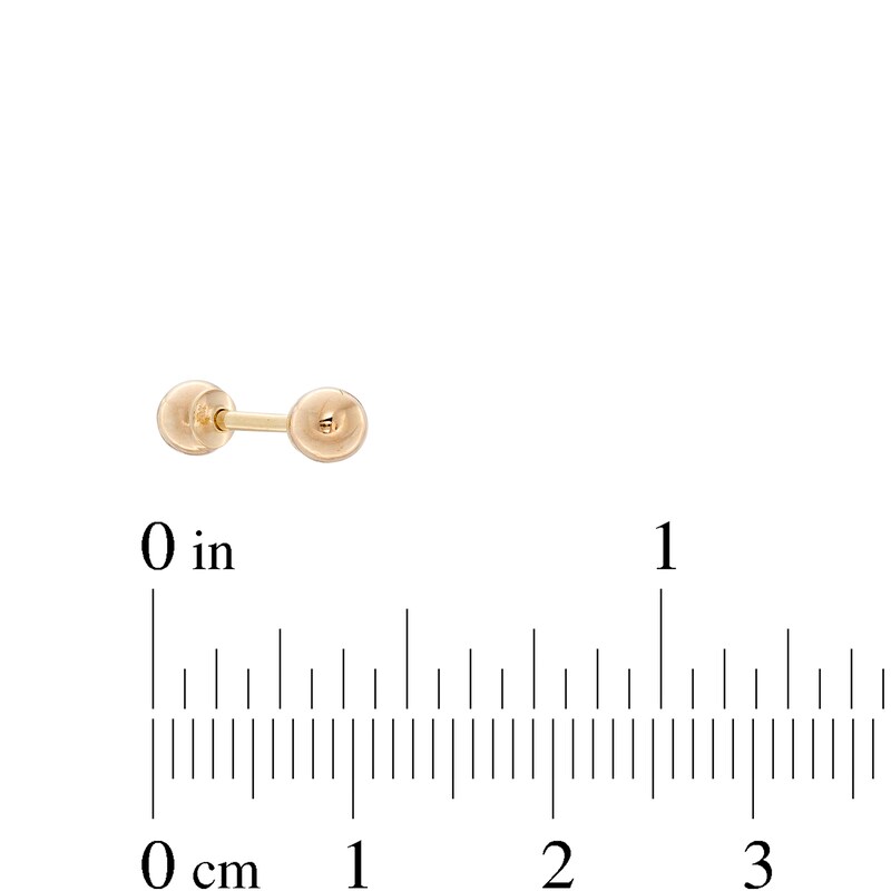 10K Solid Gold Short Industrial Barbell - 18G
