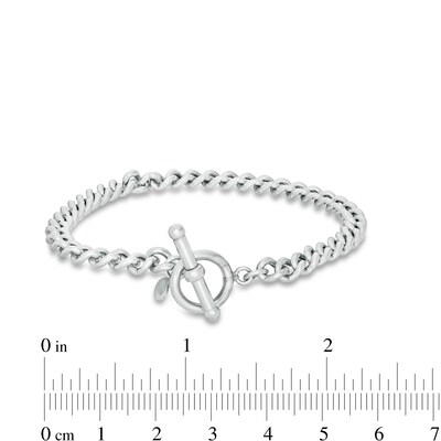 Made in Italy Solid Curb Chain Bracelet in Sterling Silver - 7"
