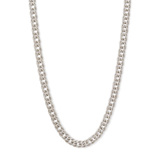 Made in Italy 080 Gauge Double Curb Chain Necklace in Solid Sterling Silver - 24"