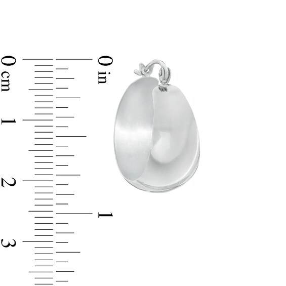 20mm Graduated Dome Hoop Earrings in Sterling Silver