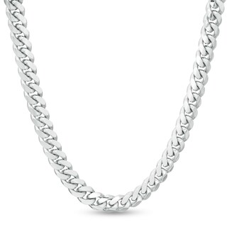 Made in Italy Gauge Solid Cuban Curb Chain Necklace in Sterling Silver