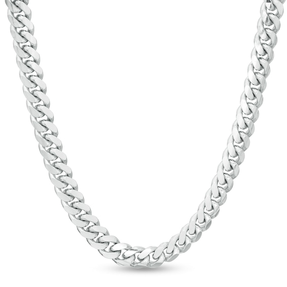 Made in Italy Gauge Solid Cuban Curb Chain Necklace in Sterling Silver
