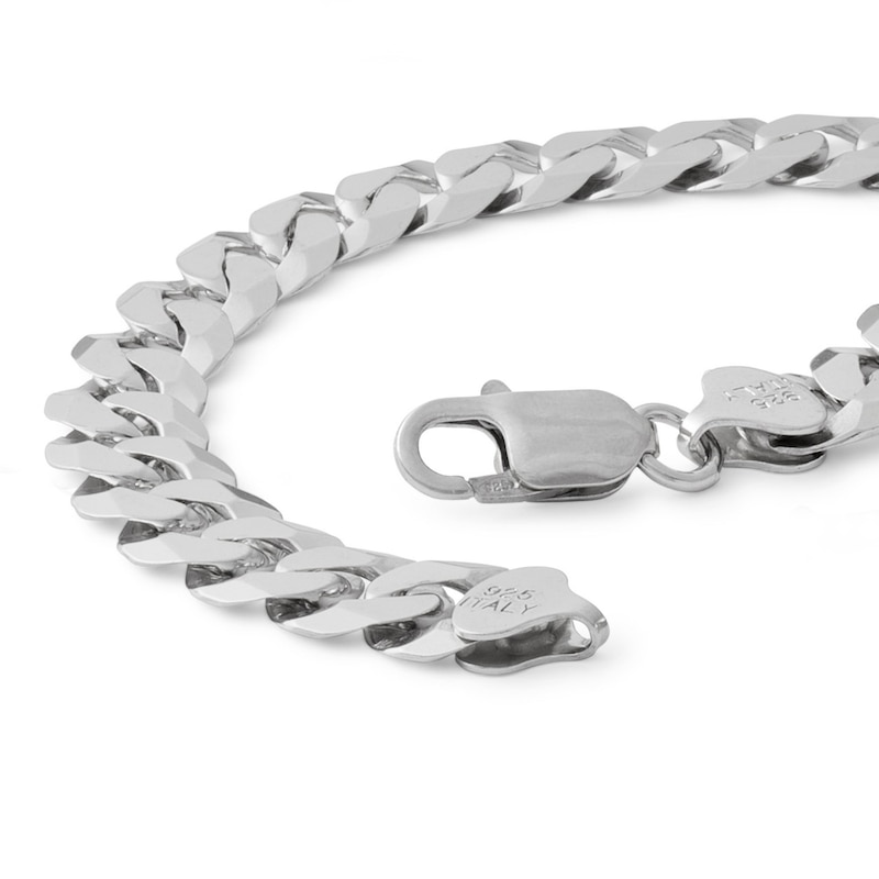 Main Image 2 of Made in Italy 220 Gauge Solid Curb Chain Bracelet in Solid Sterling Silver - 8.5"