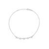 Thumbnail Image 2 of Made in Italy 4mm Star-Shaped Cubic Zirconia Five Stone Anklet in Solid Sterling Silver - 10"
