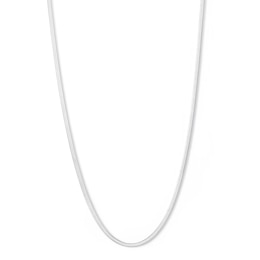 Made in Italy 030 Gauge Herringbone Chain Necklace in Solid Sterling Silver - 18&quot;