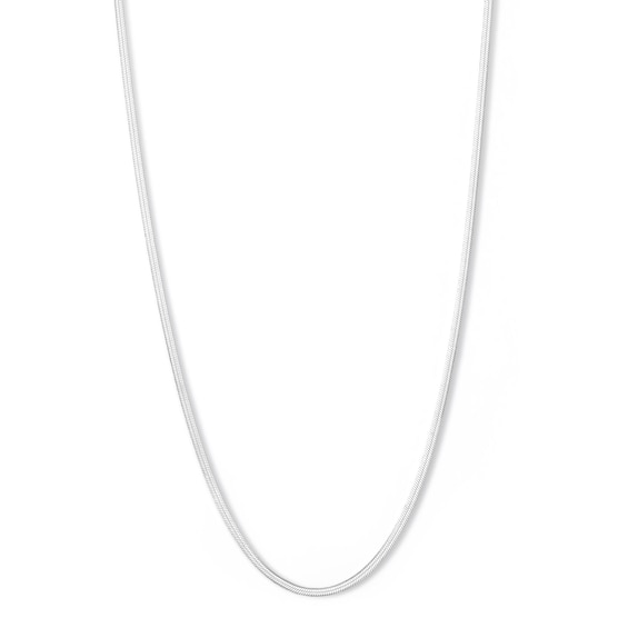 Made in Italy Gauge Herringbone Chain Necklace in Solid Sterling Silver