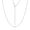 Cable Chain Barrel Station Choker Necklace in Sterling Silver - 16"