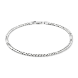 Made in Italy 100 Gauge Solid Cuban Curb Chain Bracelet in Solid Sterling Silver - 7.5&quot;