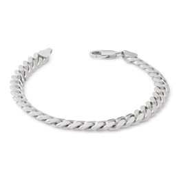 Made in Italy 210 Gauge Cuban Curb Chain Bracelet in Solid Sterling Silver - 7.5&quot;