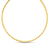 Thumbnail Image 2 of Made in Italy 400 Gauge Solid Reversible Omega Chain Necklace in 10K Gold Bonded Sterling Silver - 18"