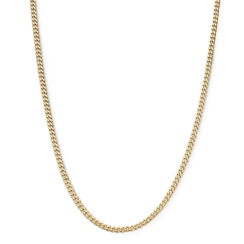 Made in Italy 3.5mm Cuban Curb Chain Necklace in 10K Semi-Solid Gold - 20"