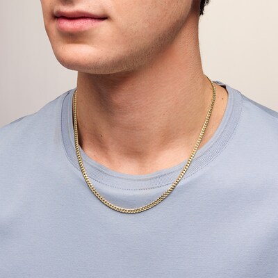 10K Semi-Solid Cuban Curb Chain Made in Italy