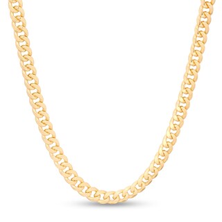 Gauge Semi-Solid Cuban Curb Chain Necklace in 10K Gold