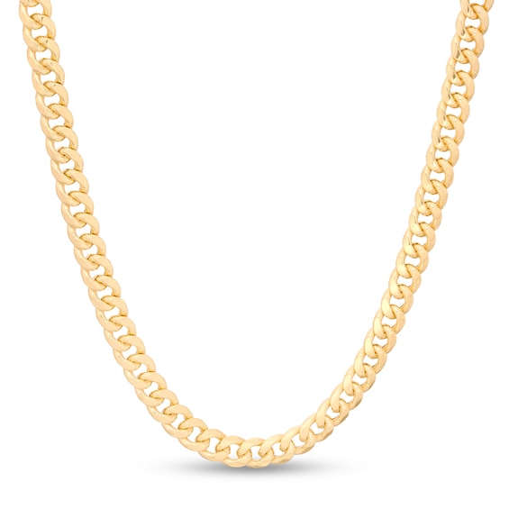 Gauge Semi-Solid Cuban Curb Chain Necklace in 10K Gold