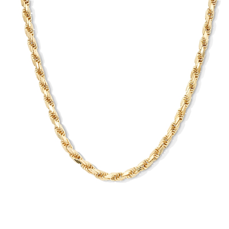 10K Hollow Gold Loose Rope Chain Made in Italy - 24"