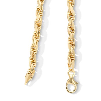 10K Hollow Gold Loose Rope Chain Made in Italy - 24"