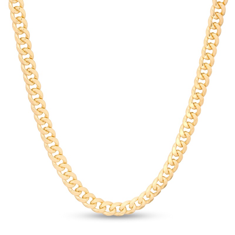 140 Gauge Semi-Solid Cuban Curb Chain Necklace in 10K Gold - 18"