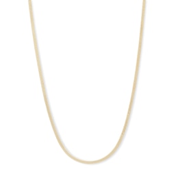 Made in Italy 1.35mm Herringbone Chain Necklace in 10K Solid Gold - 18&quot;