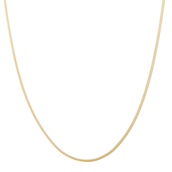 Made in Italy 1.35mm Herringbone Chain Necklace in 10K Solid Gold - 18"