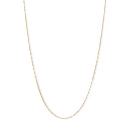 Made in Italy 030 Gauge Diamond-Cut Twisted Curb Chain Necklace in 10K Solid Gold - 18&quot;