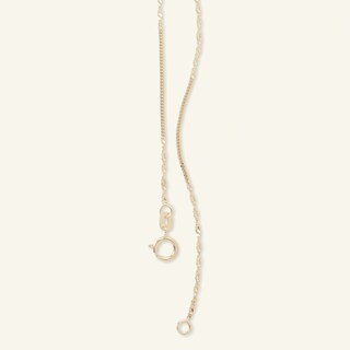 Made in Italy 030 Gauge Diamond-Cut Twisted Curb Chain Necklace in 10K Solid Gold - 18"