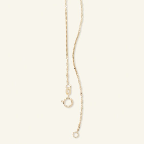 Made in Italy 030 Gauge Diamond-Cut Twisted Curb Chain Necklace in 10K Solid Gold - 18"