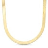 Thumbnail Image 1 of 050 Gauge Solid Herringbone Chain Necklace in 10K Gold - 22&quot;