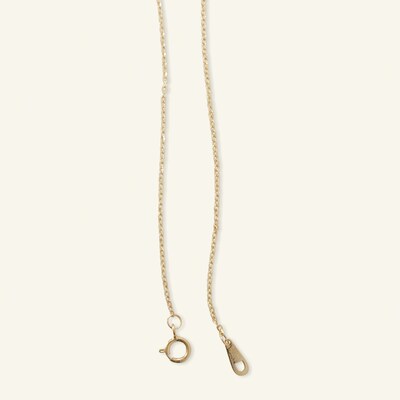 Diamond-Cut Puff Heart Trio Bead Station Necklace in 10K Solid Two-Tone Gold - 18"